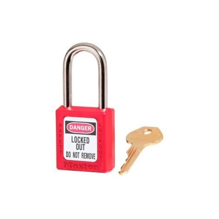 MASTER LOCK Master Lock Safety 410 Series Zenex Thermoplastic Padlock, Red, 410RED 410-RED